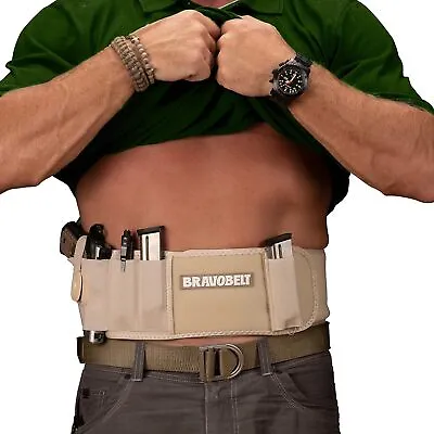 BRAVOBELT Belly Band Holster For Concealed Carry - For 9mm Firearms - Nude • $29.95