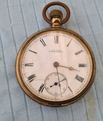 American Waltham Watch Company  A W W Co Traveller Pocket Watch Gd Working Order • £50