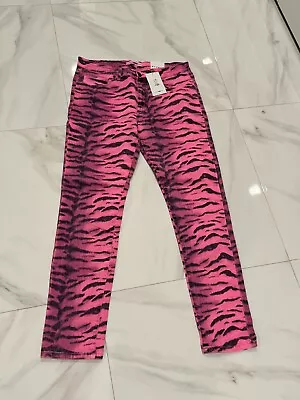 FashionNova Pink Zebra Skinny Jeans Men’s Sz 34 • $34.52