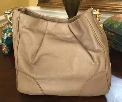 NWT: J. Crew Large Tumbled Leather Bag. Tan. $350 • $170