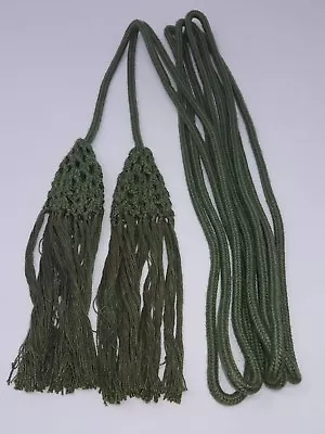 Vintage Rope Cincture With Tassels For Vestment 180  Long Antique Green 80's  • $17.50