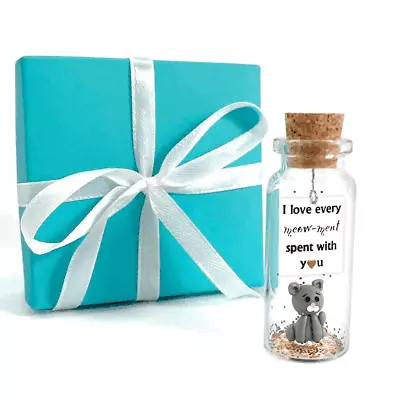 Cute Love Gift Girlfriend Boyfriend Message In A Bottle In Teal Gift Box • $20.51