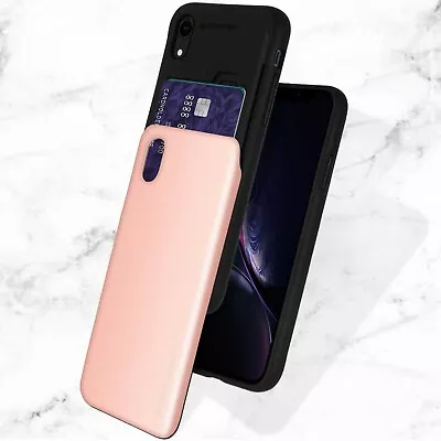 $11.95 • Buy IPhone 7/8/Xs/Max/XR Back Case Mercury Goospery Skyslide Slide Card Holder Cover