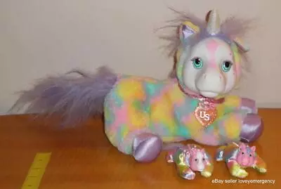 2017 Unicorn Surprise Plush Skyla Tie Dye Sparkle Horn W/ 2 Baby Pony • $14.37