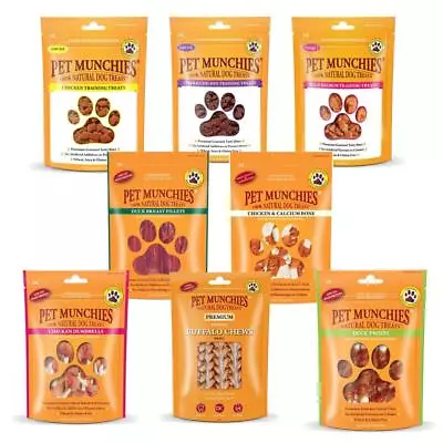 Pet Munchies Dog Treats Buffalo Duck Chicken Salmon Liver • £5.08