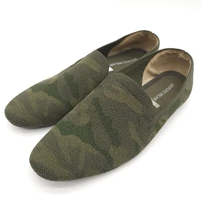 Antonio Melani (Womens Size 9M) Flats Fabric Green Camo Slip On Loafer Shoes • $22.99
