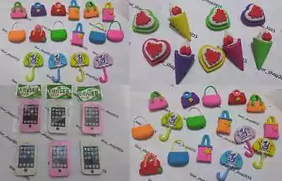 £3.99 • Buy 6 Rubber Pencil Eraser Stationery Novelty Party Bag Filler, IPHONE, BAG, CAKE