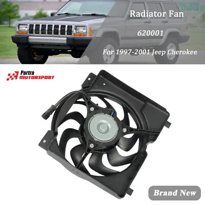 Fit For 1997-2001 Jeep Cherokee 4.0L 6Cyl Engine Radiator Cooling Fan 620001 • $41.99