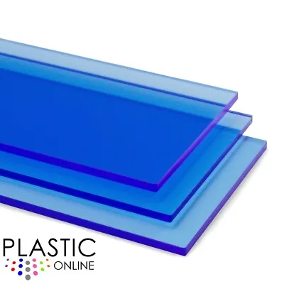 Neptune Blue Fluorescent Perspex Acrylic Sheet Colour Plastic Panel Cut To Size • £0.99