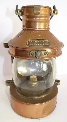 Vintage Tung Woo Copper Masthead Lantern - Hong Kong Trademark • $89.99