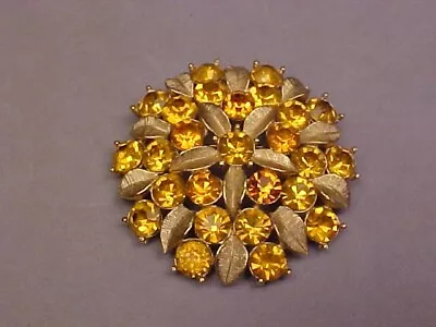 Vintage Sarah Coventry  Amber-Lites  (1612) Brooch • $4.90