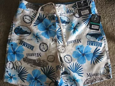 Mens Caribbean Joe Board Shorts/swimwear/swim Trunks Size Large Waist 36  • $14.50