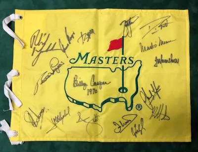 £2599.99 • Buy Un-Dated Masters Golf Flag Signed Autograph 16 Winners AFTAL COA CASPER, SPIETH