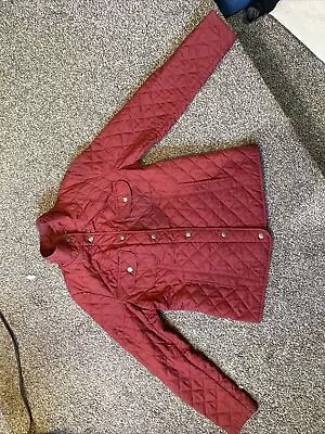 Merona Quilted Jacket Womens Small Red Snap On Buttons Pockets • $11.99