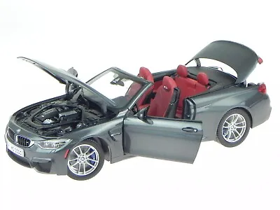 BMW F83 M4 Convertible Grey Modelcar Paragon 1:18 • $199.90