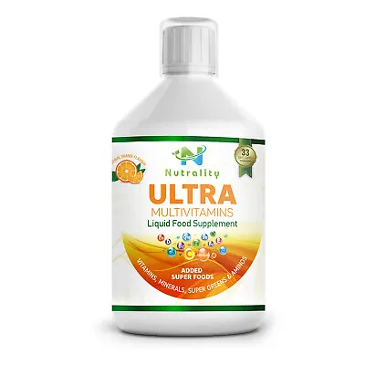 £18.99 • Buy Nutrality Liquid Multivitamin Supplement, 500 ML