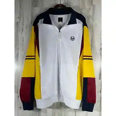 Vintage Sergio Tacchini Mens Colorblock Track Jacket Size XL READ • $39.98