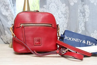 $210.80 • Buy NWT Dooney & Bourke - Florentine Leather Domed Crossbody - Cherry Red - Dust Bag