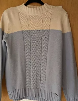 Quba Sails BlueCream Jumper Size 10 • £12