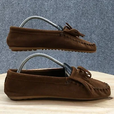 $18.99 • Buy Minnetonka Shoes Womens 10 Kilty Moccasin Slip On Loafers 403 Brown Suede Round