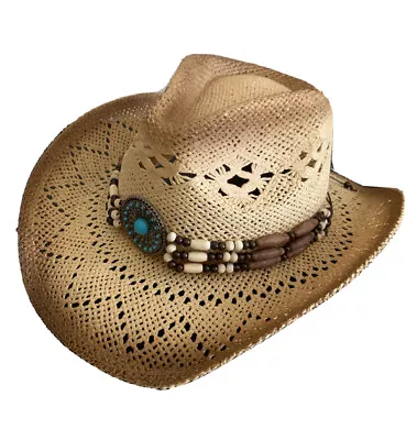 Milani 100% Straw Cowboy Hat(#ST-062) • $17.99