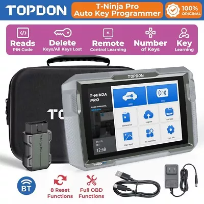 🔥Key Programmer Immobilizer TOPDON T-Ninja PRO Add Key All Keys Lost Automotive • $505.99