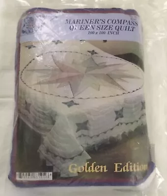 Nojae Fairway Mariners Compass Golden Edition Queen Quilt Kit EmbroideryUnopened • $60