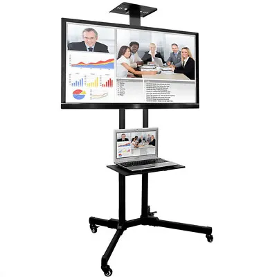 £62.93 • Buy Mobile TV Cart Floor Stand Mount 32 -65  Plasma LCD LED Home Display Trolley