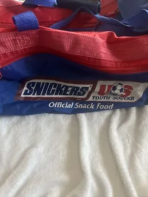 Vintage 90s US Youth Soccer Snickers Official Snack Food Sports Duffel Bag Rare • $40