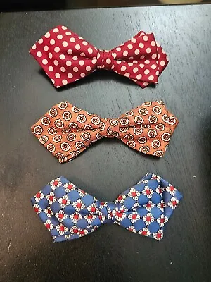 Mens Vintage Clip 1950's Bow Ties Lot Of 3 • $40