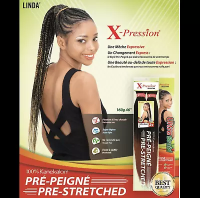  Xpression Ultra Braid Pre-Stretched 46 Inches Synthetic170G PLAITING KANEKALON  • £6.49