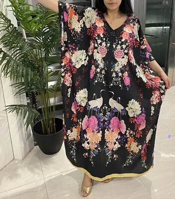 NEW Embellished Kaftans Silk Blend O/Size 22 24 26 28 30 Animal Print • $75