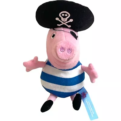 Pirate George Peppa Pig Soft Toy Plush Hat And Eye Patch Character 21cm 2003 • $9.99