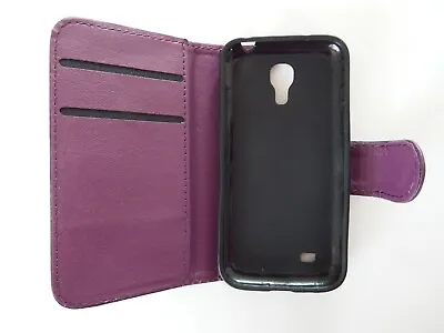 Samsung Galaxy S4 Mini I9190 Leather Wallet Case Cover + Magnetic Clasp Purple • £1.49