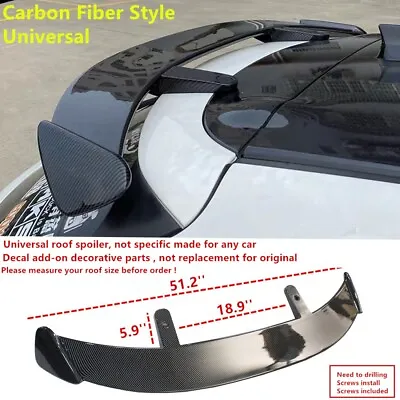 Universal Rear Window Roof Spoiler Wing  Carbon Fiber Style  Fits Hatchback SUV • $87.99