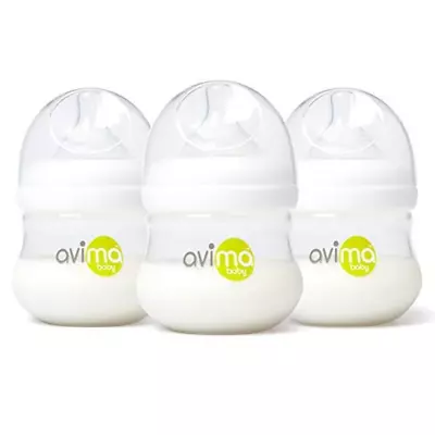 Avima 4 Oz Anti Colic Newborn Baby Bottles BPA Free Wide Neck With Slow Flow • $21.75