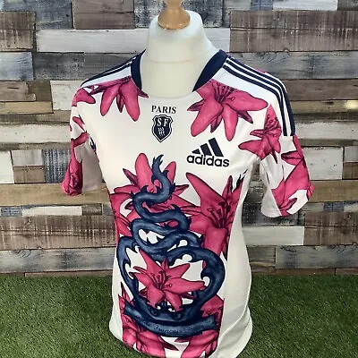 £44.99 • Buy Small Stade Francais Rugby 2011/12 Shirt - Rare Pink Floral Adidas SF France Top