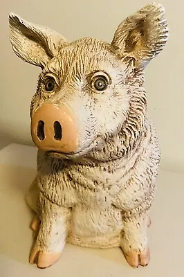 1984 Vintage Universal Statuary Corp Pig Statue Figurine Realistic Eyes USA #331 • $52