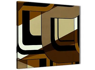 Brown Cream Painting Stairway Canvas Pictures Decor - Abstract 1s413m - 64cm • £44.99