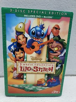 Disney Lilo & Stitch 2 Movie Collection (DVD+Blu-Ray 3 Disc) NEW Sealed • $17.90