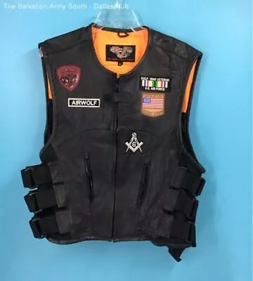 Vance Leathers Biker Vest 'Ultimate Predatorz' Motorcycle Club Men's Size XL • $14.99