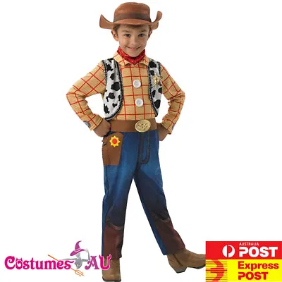 £14.33 • Buy Boys Cowboy Woody Costume Toy Story Buzz Lightyear Kids Child Book Week Jumpsuit