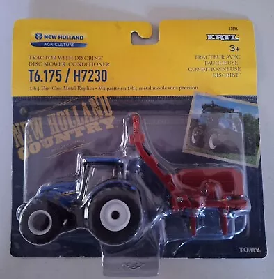 ERTL New Holland T6.175 Tractor With H7230 Disc Mower Conditioner 1/64 Scale • $18