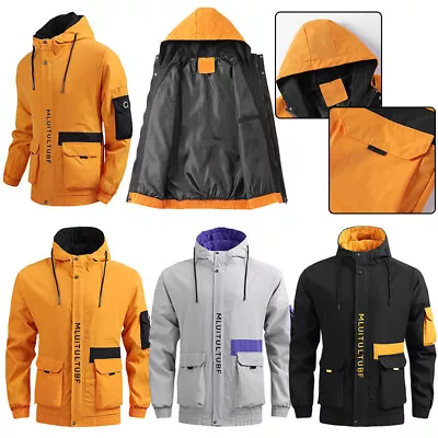 Men Waterproof Rain Jacket Hooded Coat Outwear Lightweight Windbreaker Hoodie U. • $41.89