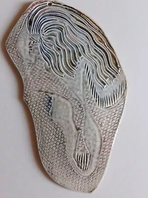 £60 • Buy GUY SYDENHAM GREEN ISLAND Mermaid Wall Hanging Salt Glazed Poole Pottery Int