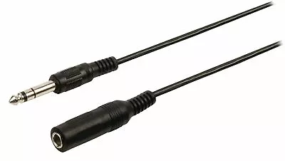 5m 6.35mm Mono Jack Guitar Amp Extension Cable Male To Female Lead 1/4 Inch • £5.62