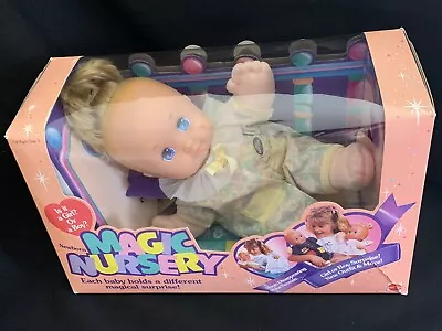 VTG 1989 Newborn MAGIC NURSERY BABY DOLL Mattel Soft Body Vinyl Head Blonde Puff • $39.99