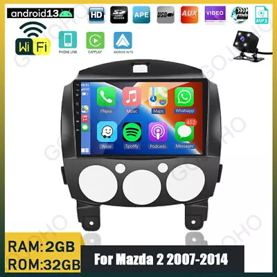 For Mazda 2 2007-2014 Android 13 Car Stereo GPS BT Navigation Radio Wifi Carplay • $116.99