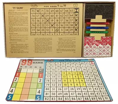 1959 Game Of 99 Milton Bradley Board Game 4910 - 100% Complete Vintage • $26.95