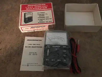 Vintage  Micronta 1000 OHMS/VOLT Multitester Test Equipment CB HAM SSB OHMS • $18.98